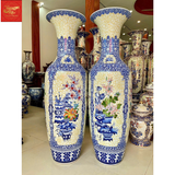  Lọ Lộc Bình Tứ Cảnh Nền Gấm 