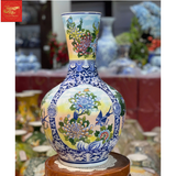  Lọ Tỏi Cổ Thẳng -Vẽ Tứ Cảnh -H52 