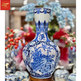  Lọ Tỏi Cổ Thẳng -Vẽ Tứ Cảnh -H72 