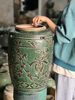  Thạp Hoa dây khắc nổi H29 