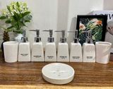  Bộ Phụ Kiện Nhà Tắm Màu Trắng Men Tấm 