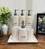  Bộ Phụ Kiện Nhà Tắm Màu Trắng Men Tấm 