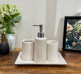  Bộ Phụ Kiện Nhà Tắm Màu Trắng Men Tấm 