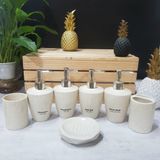  Bộ Phụ Kiện Nhà Tắm Màu Trắng Men Tấm 