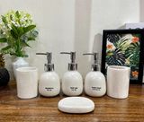  Bộ Phụ Kiện Nhà Tắm Màu Trắng Men Tấm 