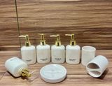  Bộ Phụ Kiện Nhà Tắm Màu Trắng Men Tấm 