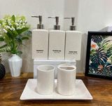  Bộ Phụ Kiện Nhà Tắm Màu Trắng Men Tấm 