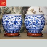  Thống Bát Tiên Quần Hội - cao 43 cm - miệng 46 cm 