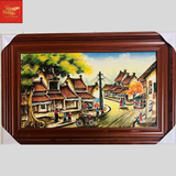  Tranh Sứ Phố Cổ KT 90CM*60CM 
