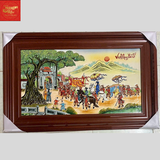  Tranh Sứ Vinh Quy Bái Tổ KT 1M28*78CM 
