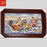  Tranh Sứ Bát Tiên Qúa Hải KT 90CM*60CM 