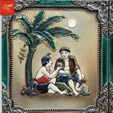  Tranh Đắp Nổi Cảnh Dân Gian 38CM*33CM 