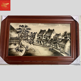  Tranh Sứ Phố Cổ KT 90CM*60CM 