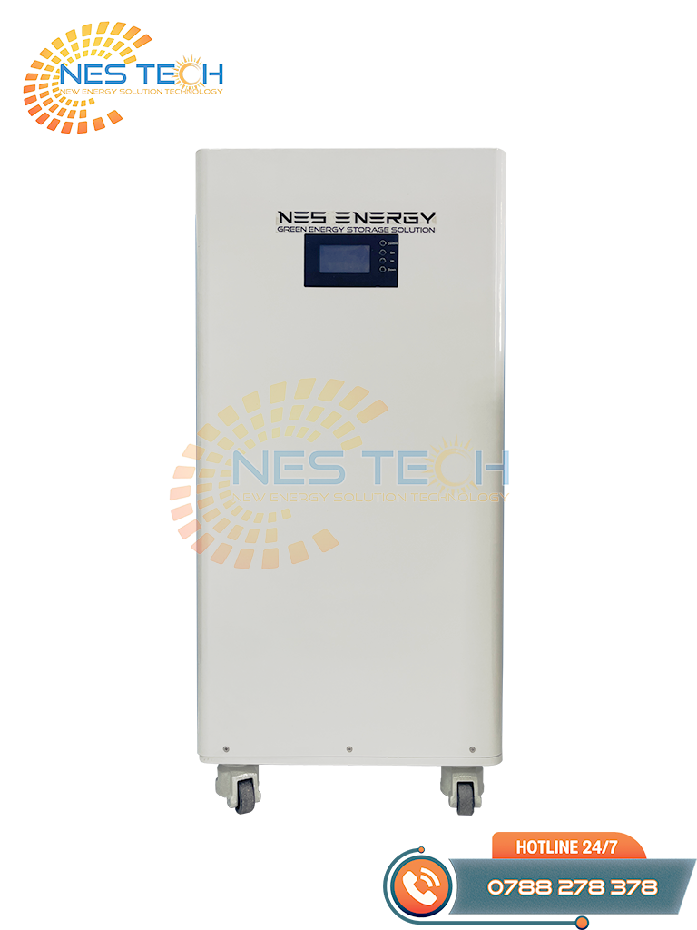 Pin Lithium (LifePO4) lưu trữ hệ thống điện mặt trời,16 Cell, NES ENERGY 51,2V-314Ah
