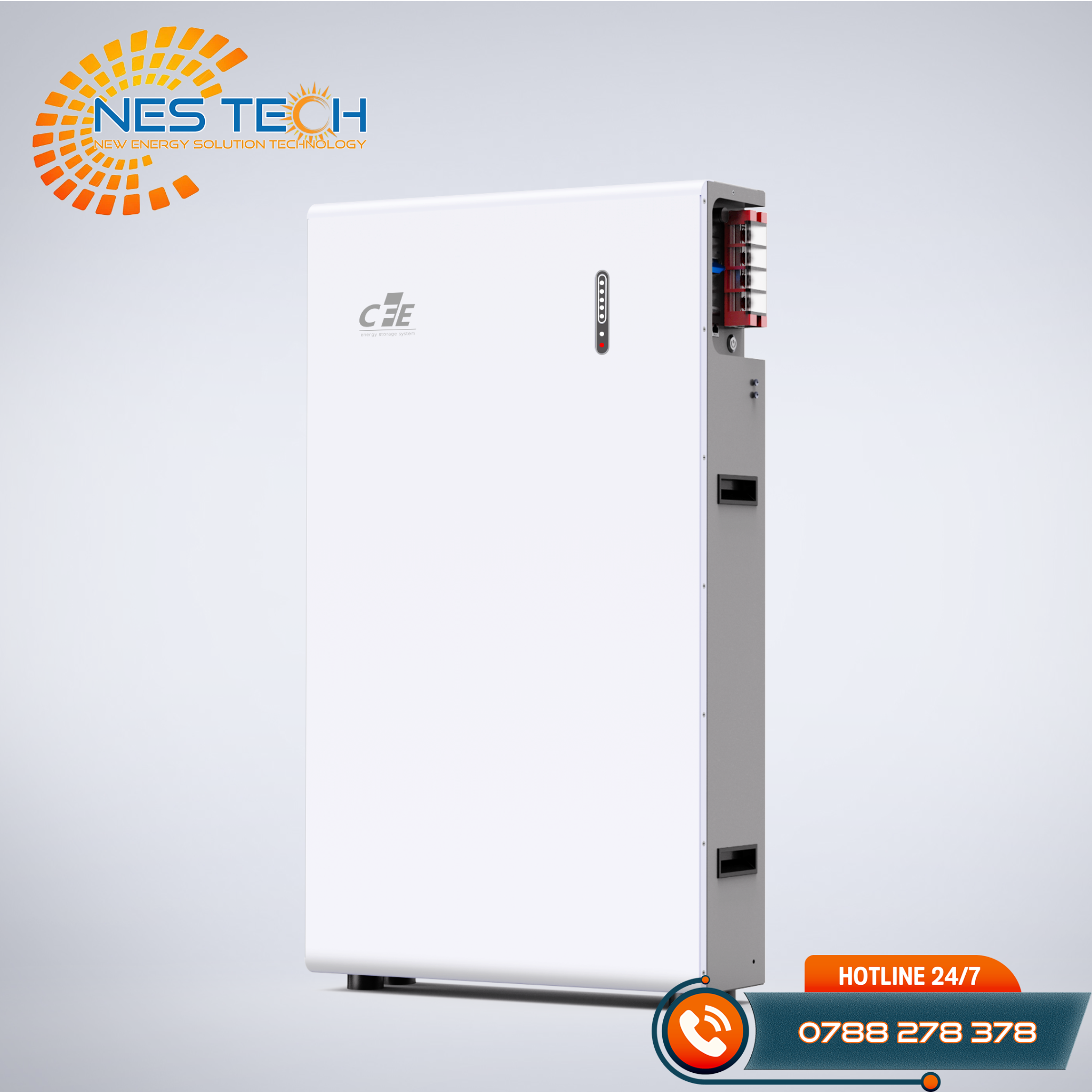 Pin Lithium (LifePO4) lưu trữ hệ thống điện mặt trời,16 Cell, 51,2V-300Ah