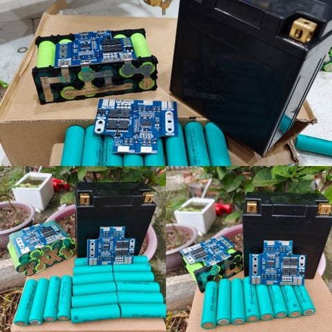  Combo đề xe 18650 natri +yt6+mạch liền 640 