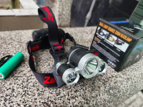  Đèn đội đầu t6 3 bóng led 