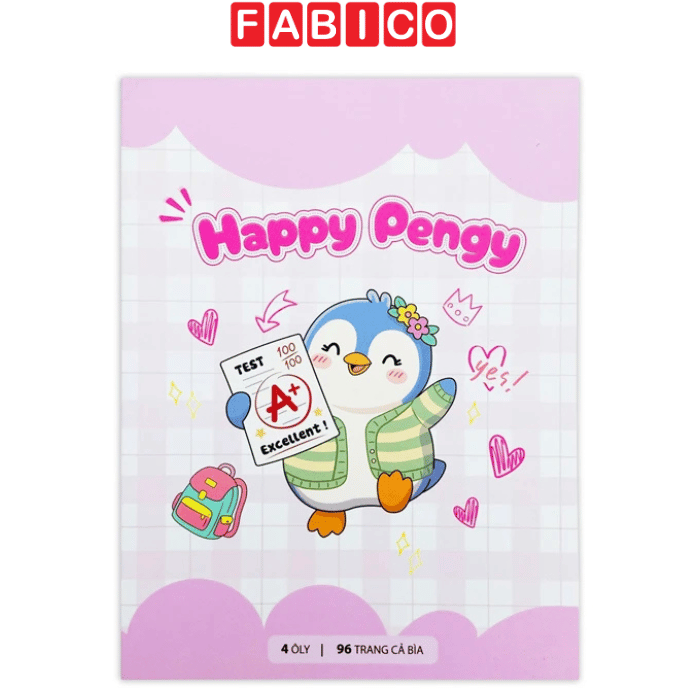 Lốc 10 Cuốn Vở 4 Ô Ly Vuông Pengy's Diary 96 Trang 100gsm The Sun
