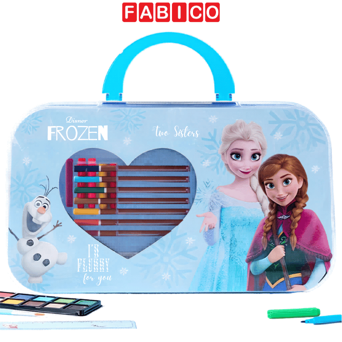 Bộ Chì Màu Vẽ 51 Chi Tiết Frozen & Spider-Man – Hộp Màu Đa Năng Cho Bé Sáng Tạo