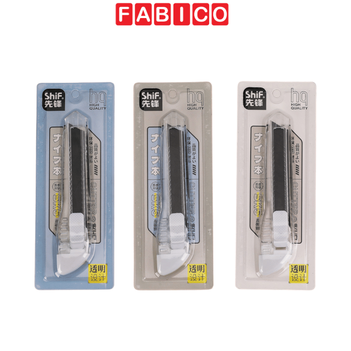 Dao Rọc Giấy Shif Lưỡi SK5 Thân ABS Trong Suốt Cao Cấp