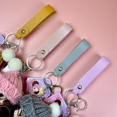 Móc khóa búp bê lông xù đội mũ len dễ thương treo túi xách balo phong cách Hàn Quốc