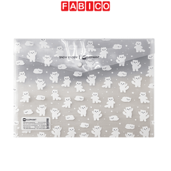 Bìa Nút Snow Buddy Elephant A4 – Bìa Đựng Tài Liệu A4 Trong Suốt Dễ Thương Cho Học Sinh Và Văn Phòng