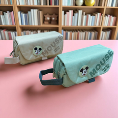 Bóp Vải Mickey A83310 Disney Đựng Bút Chì Có Khóa Kéo Đôi