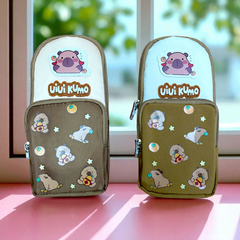 Hộp Bút Vải Học Sinh Dễ Thương Chống Nước, Đa Năng Capybara SHU9128