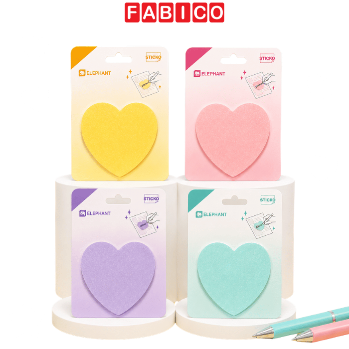 Giấy Ghi Chú Kim Tuyến 3x3 Inch & Giấy Ghi Chú Trái Tim – Sticky Note Lấp Lánh Cho Học Tập Và Văn Phòng