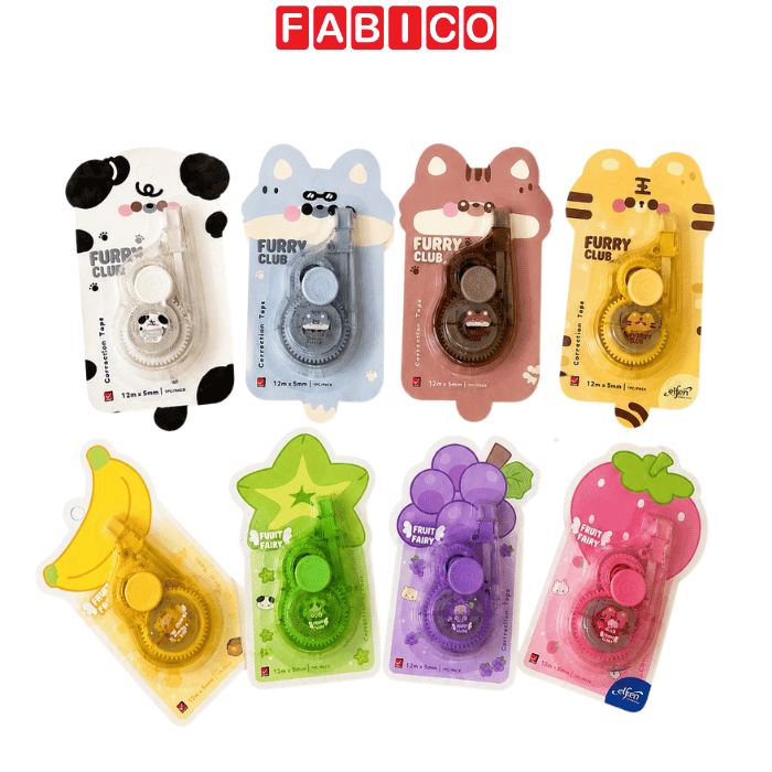 Xóa Kéo 12M Fruit Fairy & Furry Club – Băng Xóa Kéo Học Sinh, Văn Phòng Phẩm Cao Cấp Viết Đè Ngay Không Cần Chờ Khô