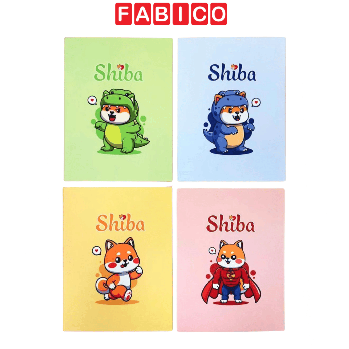 Lốc 10 Cuốn Tập Học Sinh Shiba 5 Ô Ly 96 Trang 80gsm The Sun – Thiết Kế Dễ Thương, Giấy Chất Lượng Cao