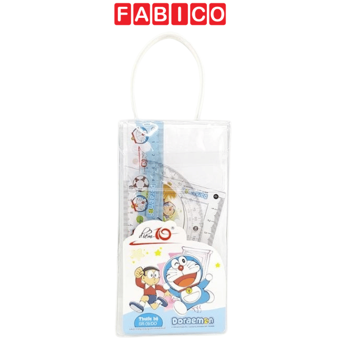 Thước Bộ Thiên Long SR-09/DO Doraemon – Bộ Thước Học Sinh 4 Món Tiện Lợi