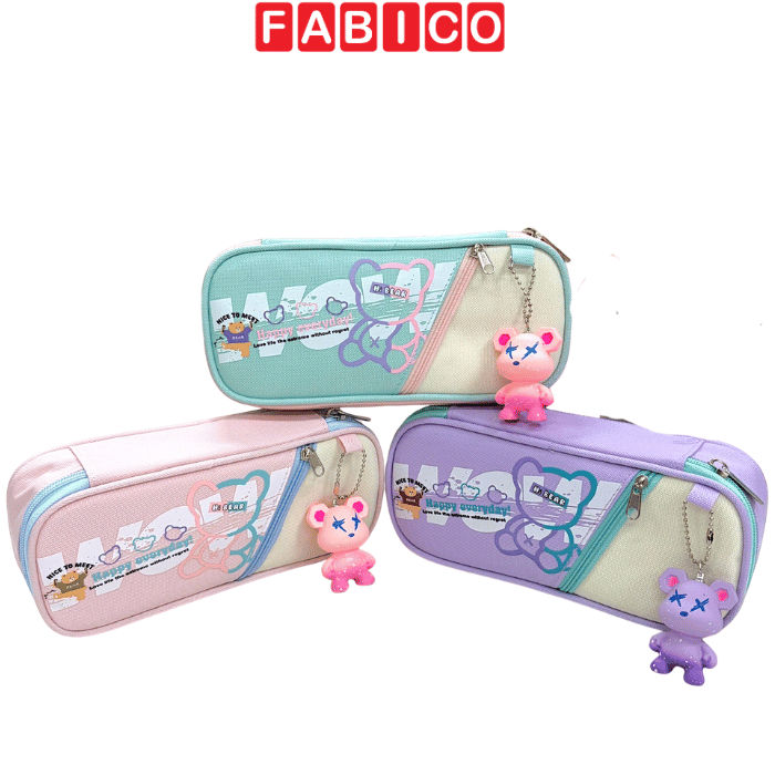 Bóp Viết Vải WOW 9206 YESCHOLAR Cao Cấp – Hộp Bút Học Sinh Nhiều Ngăn Dễ Thương, Túi Đựng Dụng Cụ Học Tập Tiện Lợi