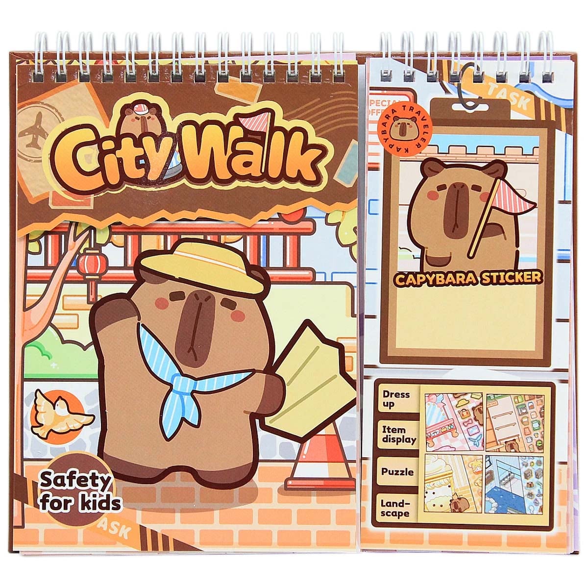 Trò Chơi Bóc Dán Sticker Capybara - Thành Phố Vui Nhộn - Hang Wing XM2412-1A