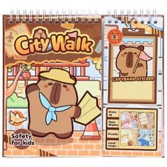 Trò Chơi Bóc Dán Sticker Capybara - Thành Phố Vui Nhộn - Hang Wing XM2412-1A