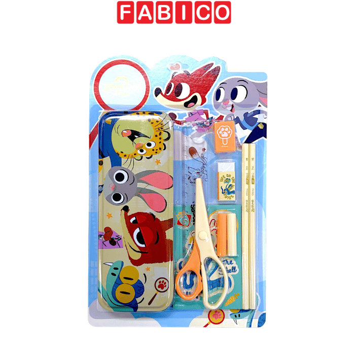 Set Đồ Dùng Học Tập Quà Tặng Học Sinh 8 Món Disney Người Nhện & Zootopia D01131