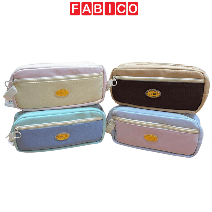 Bóp Viết Vải BD-6010 Cute Nhiều Ngăn – Túi Đựng Bút Canvas Dễ Thương Cho Học Sinh Sinh Viên