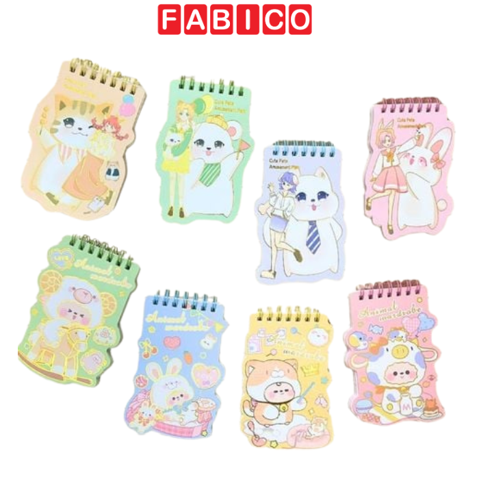 Sổ Tay Lò Xo DEPAI Mini 8.5 x 12.3cm Ghi Chép Tiện Lợi Nhiều Họa Tiết Dễ Thương