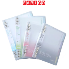Sổ Còng Sắt Thay Ruột 8 Lỗ DEPAI Kẻ Ngang Binder File Nhựa Trong Suốt A5 B5 120 Trang