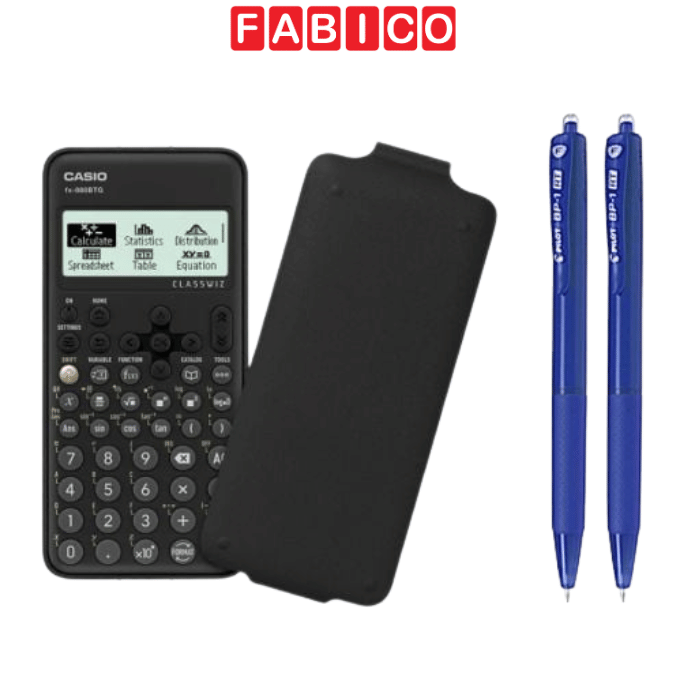 Bộ Máy Tính Casio FX-880BTG Màu Đen + 2 Bút Bi Pilot BP-1RT