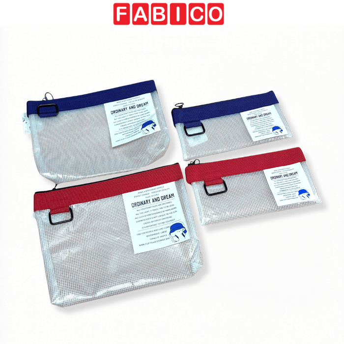 Túi Lưới Đựng Hồ Sơ Có Khóa Kéo B5-293 & A6-293 – Túi File Lưới EVA Tiện Lợi