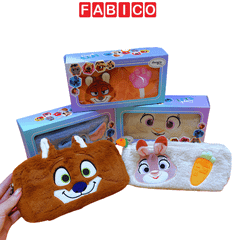 Bóp Viết Disney Lông Thú Mềm Mịn, Hộp Bút Học Sinh Cute