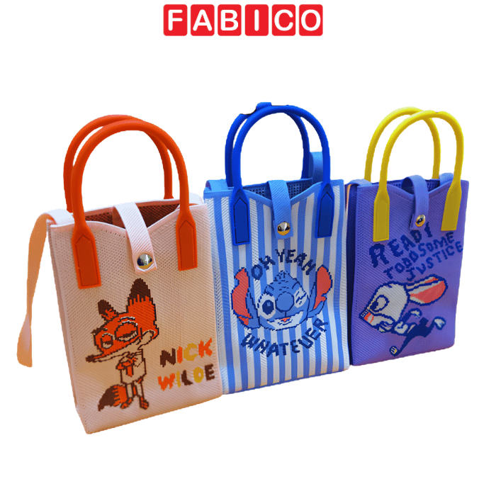 Túi Đeo Chéo Mini Disney Vải Canvas Dễ Thương Cho Bé