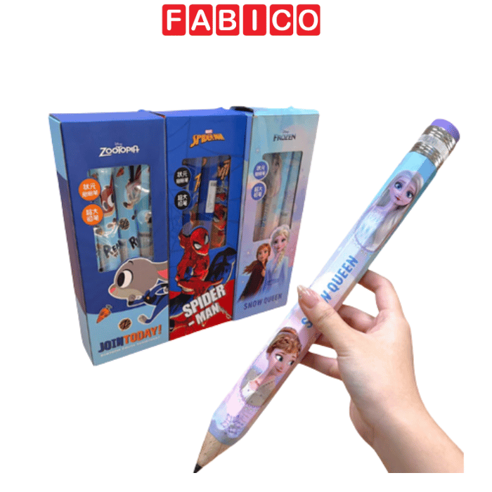 Bút Chì Gỗ Jumbo Disney Hoạt Hình – Bút Chì HB Cỡ Lớn Cho Bé Dễ Cầm, Viết Êm