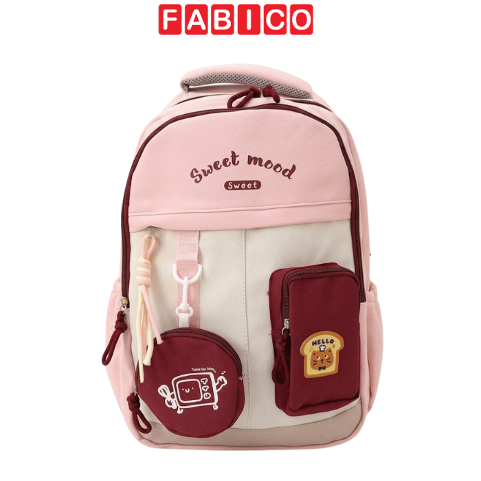 Balo Thời Trang Nữ Baoding Yunxi EF2005 – Balo Học Sinh Dễ Thương, Siêu Nhẹ, Phong Cách Teen Hàn Quốc