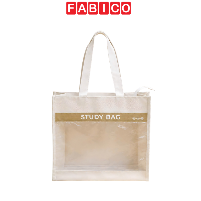 Túi Xách Vải Trong Suốt J458 Kinhshion – Túi Canvas Đi Học Basic