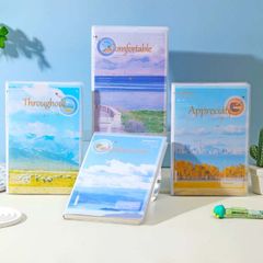 Sổ Tay Bìa Nhựa A5 DEPAI Giấy Kẻ Ngang 200 Trang Sổ Ghi Chép White Clouds