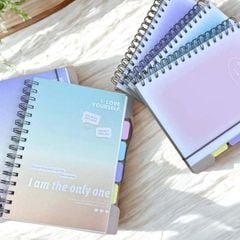 Sổ Tay Lò Xo Phân Trang A5 Kẻ Ngang 80gsm 248 Trang Depai Bìa Trong Chống Nước