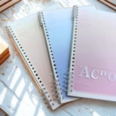 Sổ Còng Nhựa Thay Giấy Depai Vở B5 Kẻ Ngang 80gsm 100 Trang Màu Pastel Bìa Nhựa Cứng Chống Nước