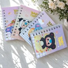 Sổ Ghi Chép Depai A5/ A7 Gáy Lò Xo 80g 80 Trang Bìa Babythree Dễ Thương